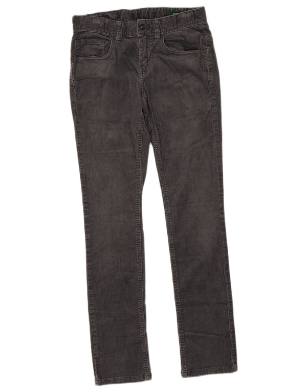 Benetton Girls Slim Corduroy Bukser 11-12 år 2XL W28 L29 Grå Bomuld