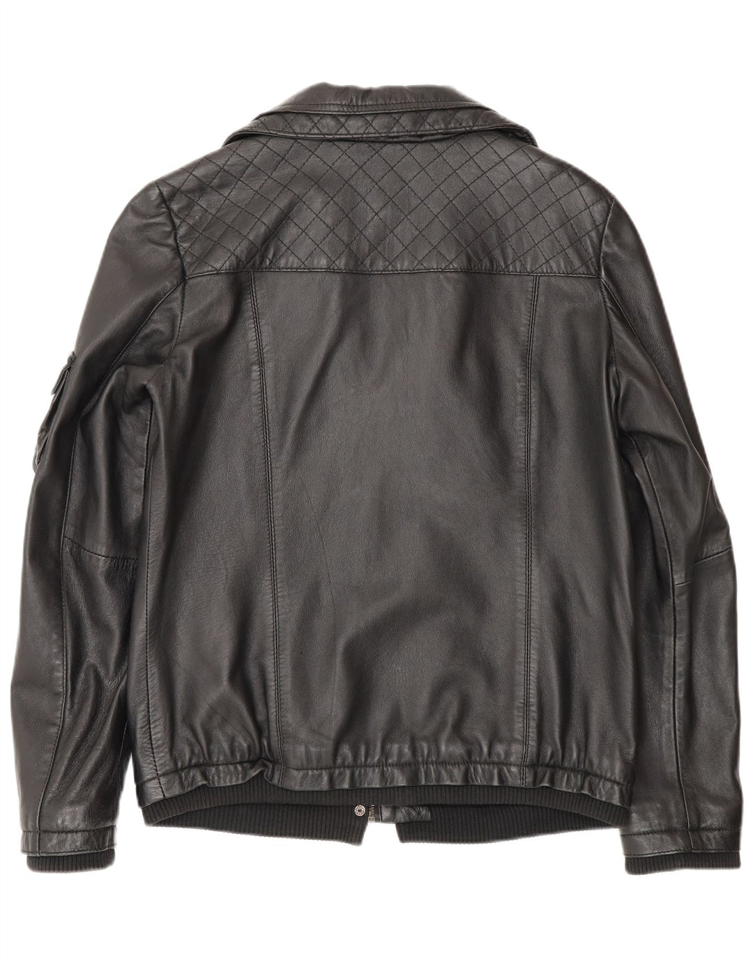Lee Womens Cooper Leather Jacket UK 12 Medium Black
