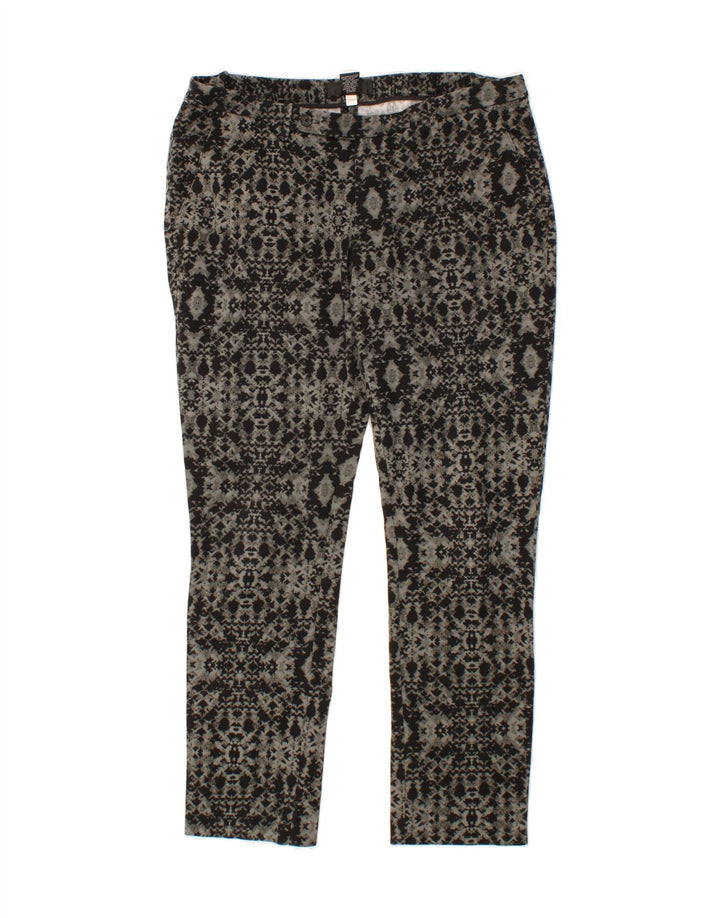 MOSSIMO Womens Abstract Pattern Chino Trousers US 10 Large W34 L28 Grey Vintage Mossimo and Second-Hand Mossimo from Messina Hembry 