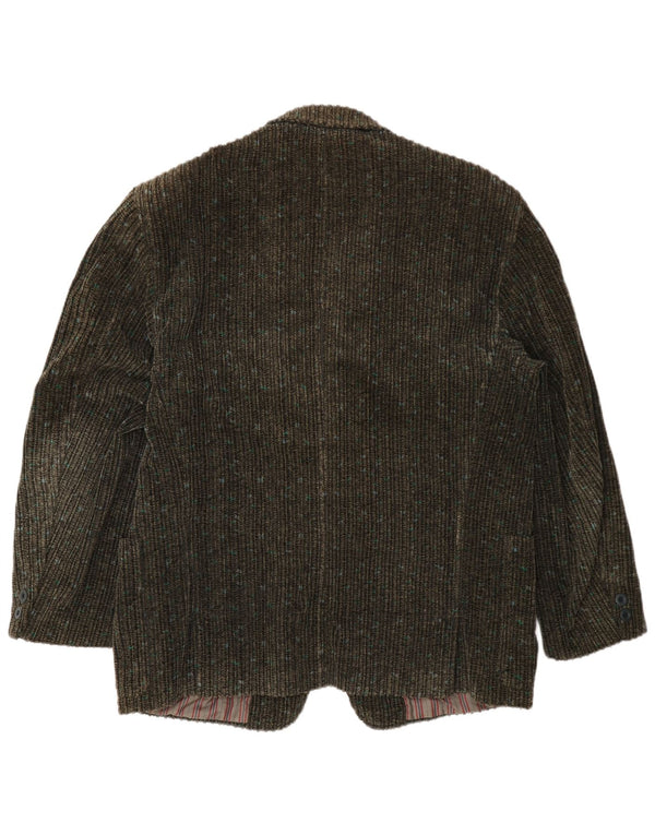 Redpoint Mens 1 Button Corduroy Blazer Jacket EU 54 2XL Khaki Flecked