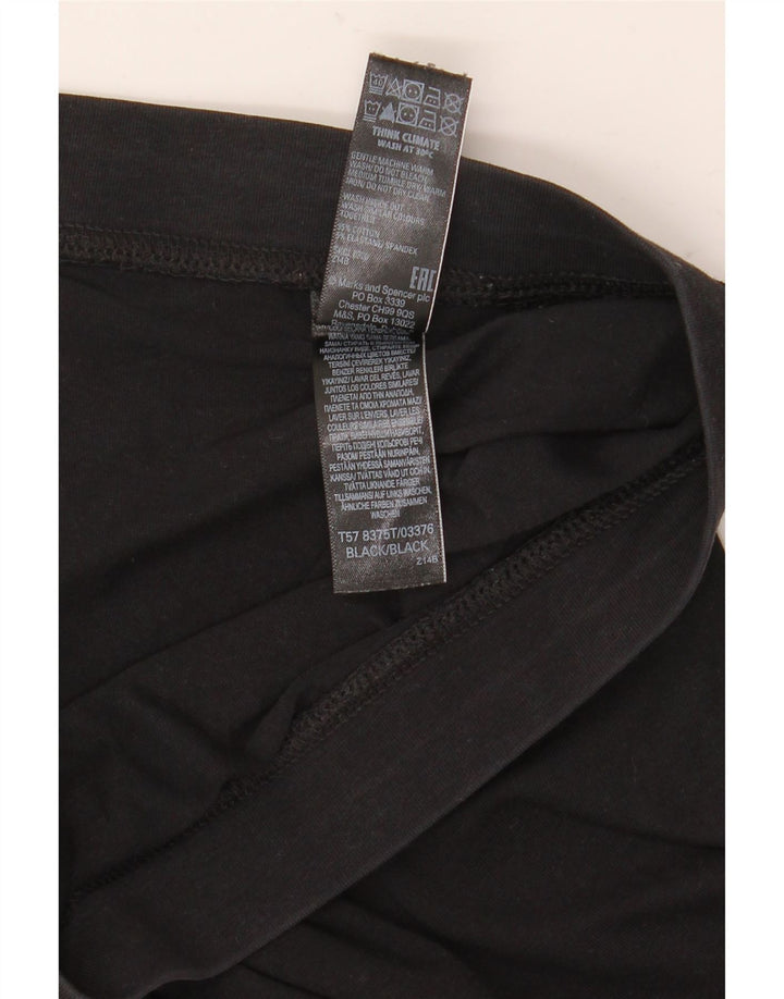 Marks & Spencer Womens Leggings UK 20 2XL Black Cotton