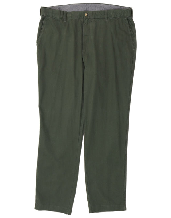James Pringle Mens Straight Chino Trousers W38 L31 Green Cotton