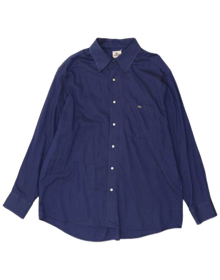 Camicia da uomo Lacoste taglia 46 2XL cotone blu
