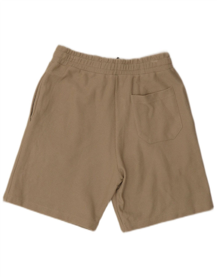 Zara Mens Chino Shorts Medium W31 Beige Cotton