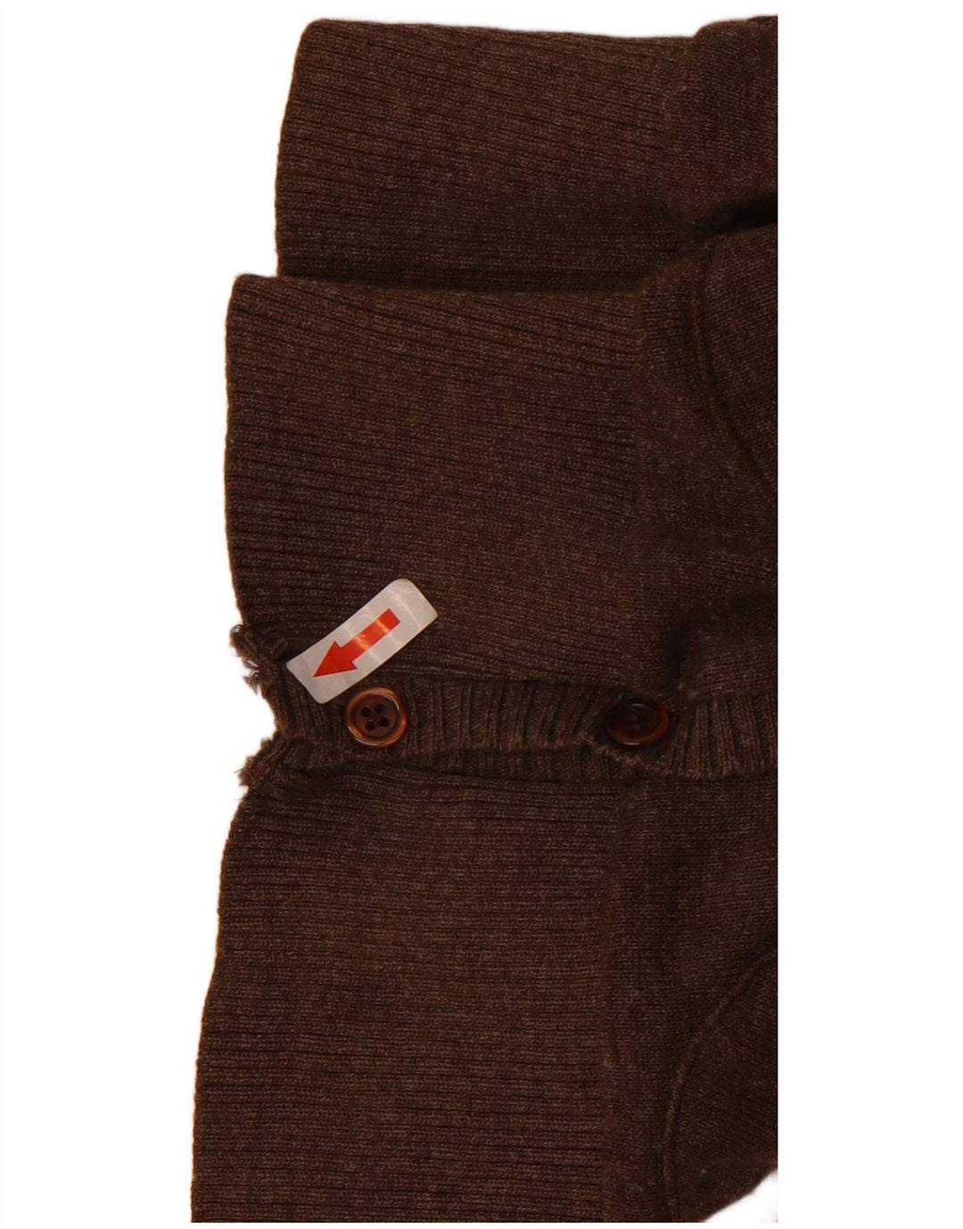 Zara Womens 3/4 Sleeve Cardigan Sweater UK 12 Medium Brown
