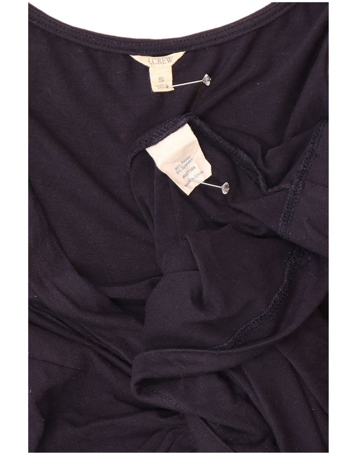 J. Crew Womens Sleeveless Basic Dress UK 10 Small Navy Blue Rayon
