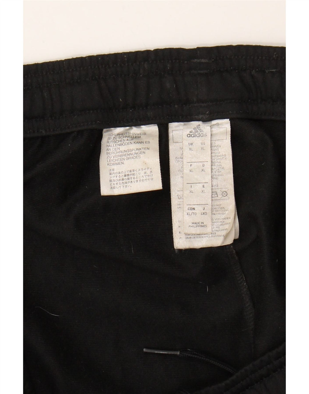 ADIDAS Mens Tracksuit Trousers XL  Black Polyester Vintage Adidas and Second-Hand Adidas from Messina Hembry 