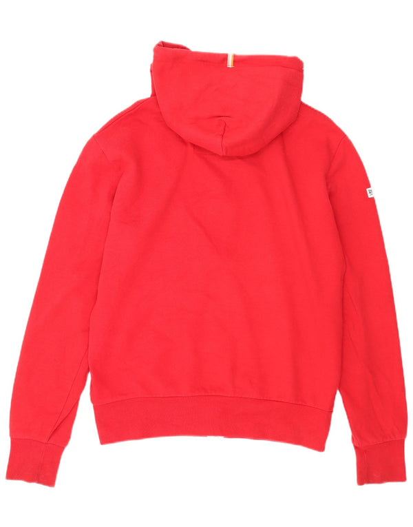 Superdry Mens Zip Hoodie Sweater Medium Red Cotton