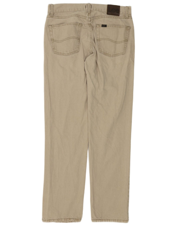Lee Mens Regular Fit Calça Casual W32 L34 Algodão Bege