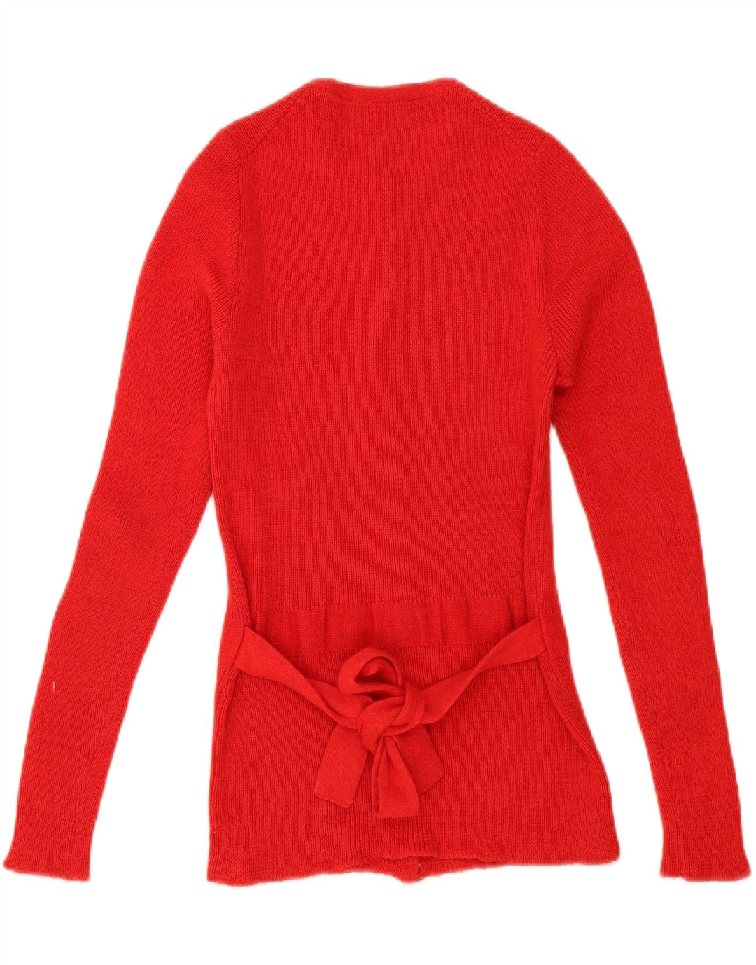 Maglione cardigan da donna vintage UK 12 rosso medio