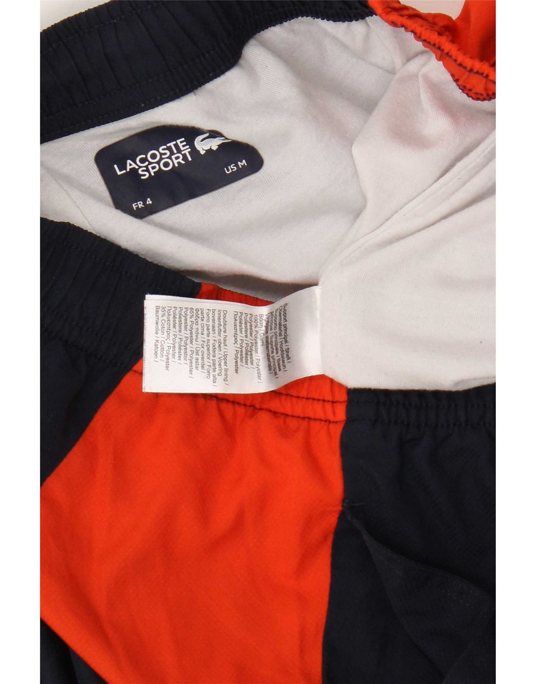 Lacoste Mens Tracksuit Trousers Joggers Size 4 Medium Navy Blue Colourblock