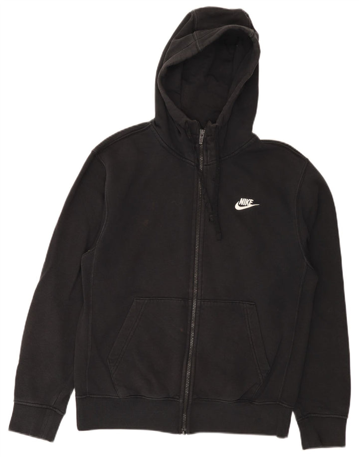 Nike Mens Zip Hoodie Sweater Small Black Cotton