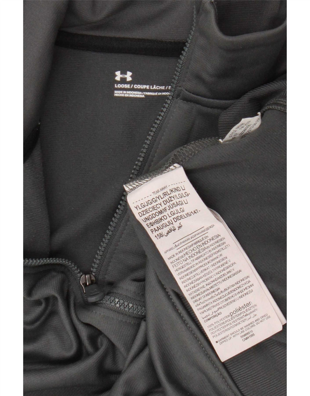 Under Armour Veste de Survêtement Garçon 11-12 ans Grand Gris Polyester