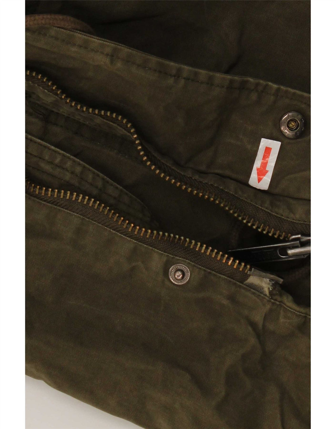 Bomboogie Mens Hooded Parka Jacket UK 42 XL Khaki Cotton