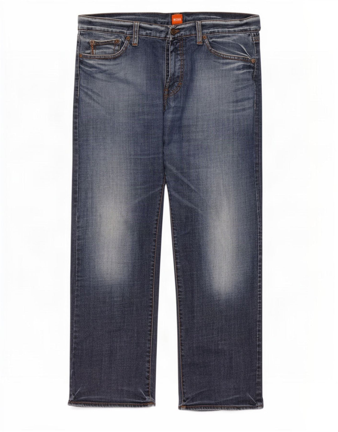 Hugo Boss Jean droit W38 L32 en coton bleu pour homme
