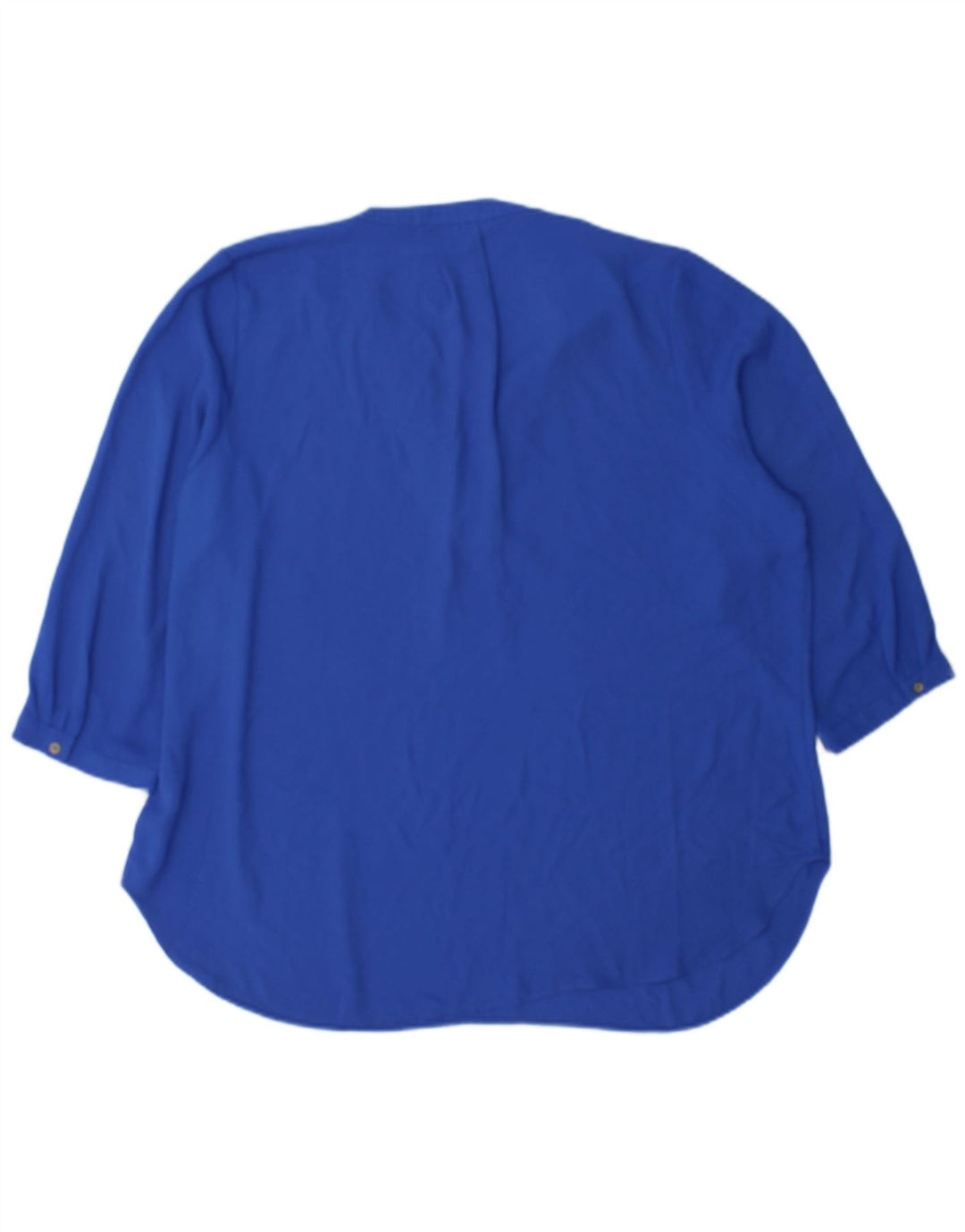 Marks & Spencer Womens 3/4 Sleeve Blouse Top UK 18 XL Blue Polyester