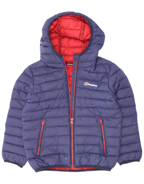 Berghaus Boys Hooded Padded Jacket 3-4 Years Navy Blue Polyamide