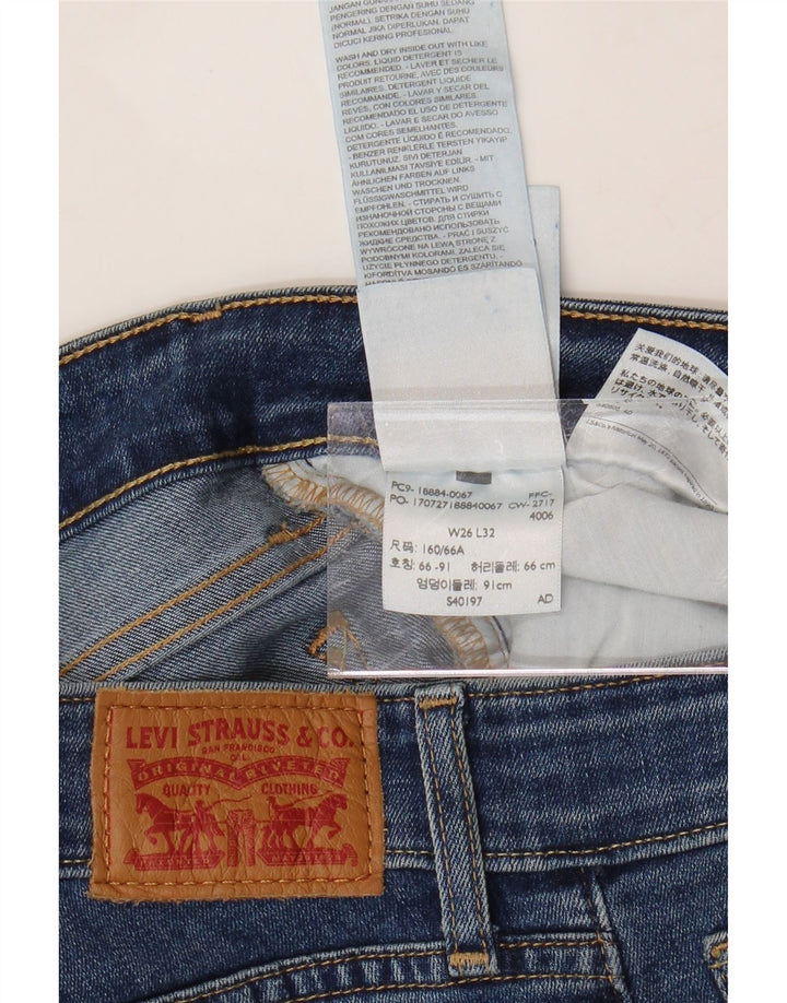 LEVI'S Womens 712 Slim Jeans W26 L28 Blue Cotton Vintage Levi's and Second-Hand Levi's from Messina Hembry 