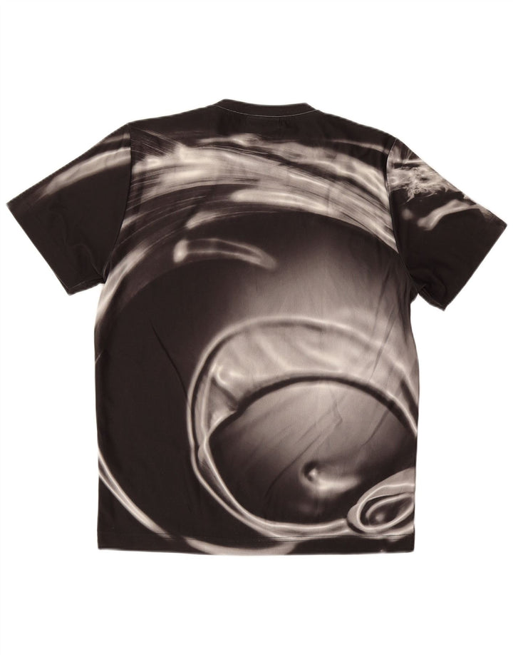 AUSTRALIAN L'ALPINA Mens Abstract Pattern T-Shirt Top IT 46 Small Black