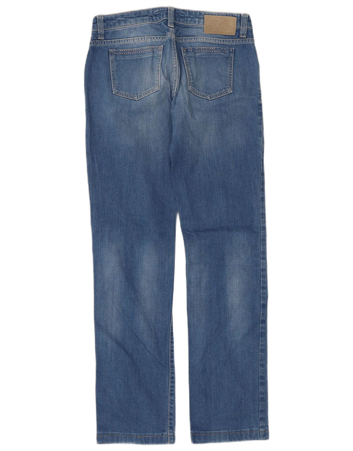 Calvin Klein Damen Straight Jeans W30 L30 Blau
