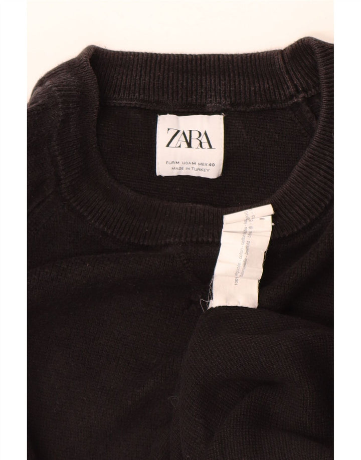 ZARA Maglione Girocollo da Uomo in Cotone Marrone Medio
