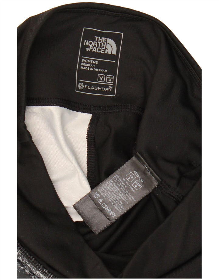 The North Face Womens Graphic Leggings UK 14 Medium Black Colourblock