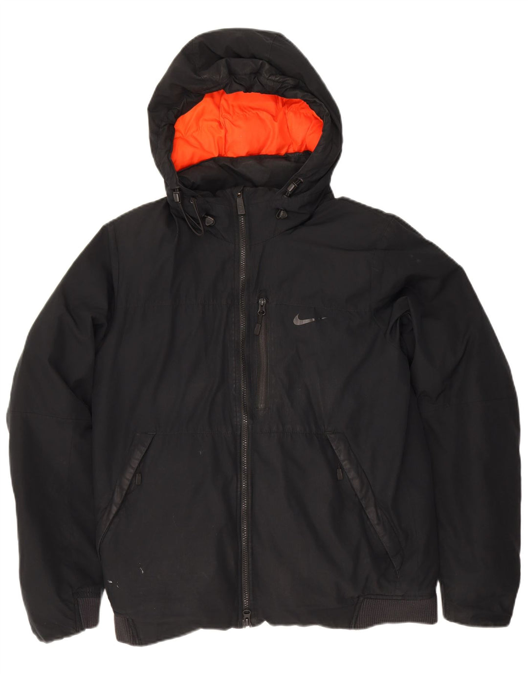 Jachetă căptușită cu glugă Nike pentru bărbați UK 38 Medium Black Colorblock Poliester