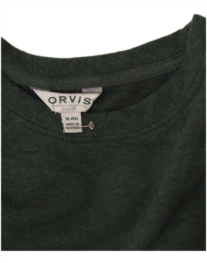 ORVIS Womens Oversized Sweatshirt Jumper UK 18 XL Green