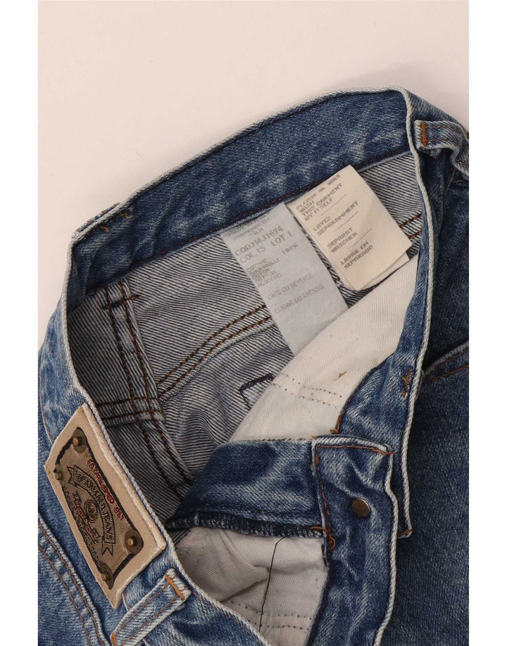 Armani Womens Crop Straight Jeans W28 L26 Blue Cotton