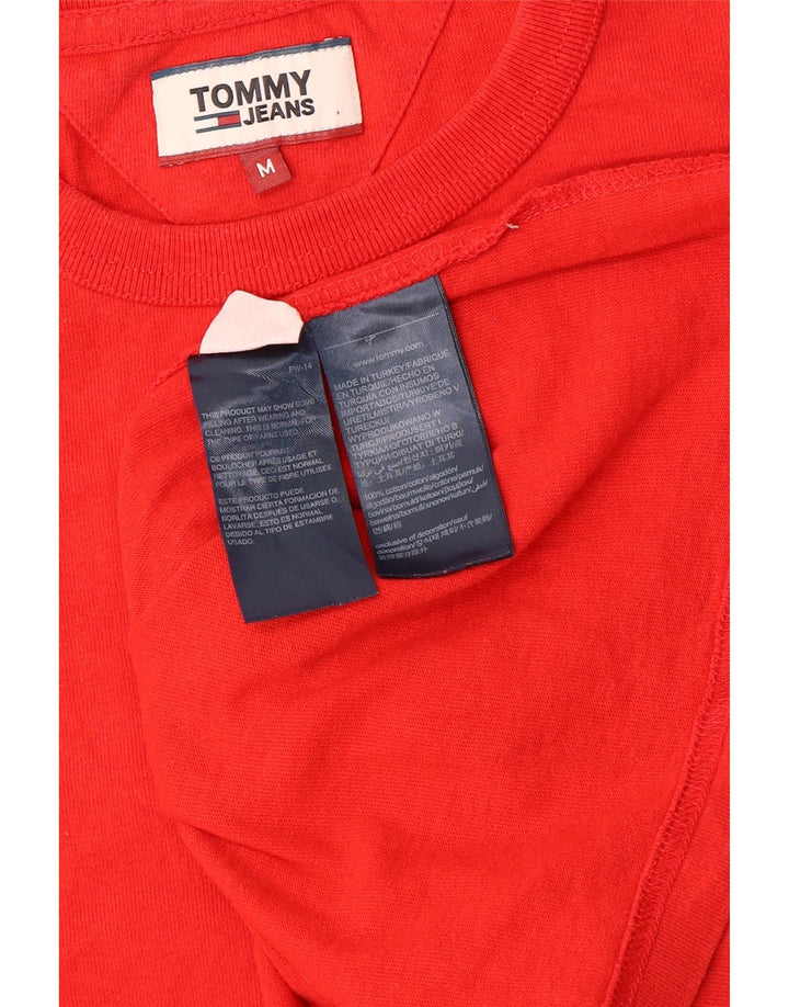 Tommy Hilfiger Herre grafisk T-shirt Top Medium Rød Bomuld