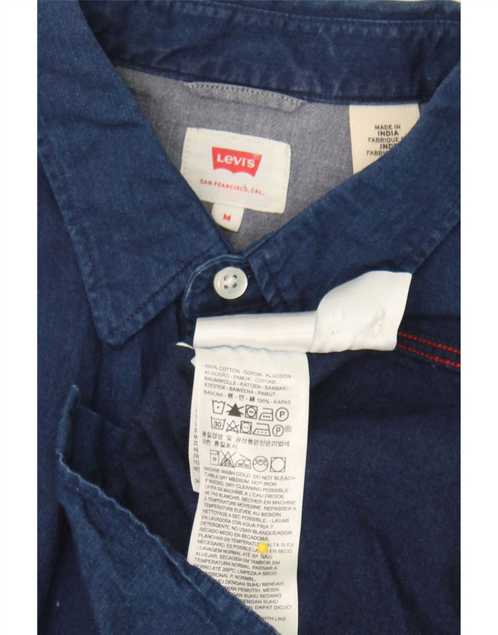Levi's Mens Shirt Medium Navy Blue Cotton