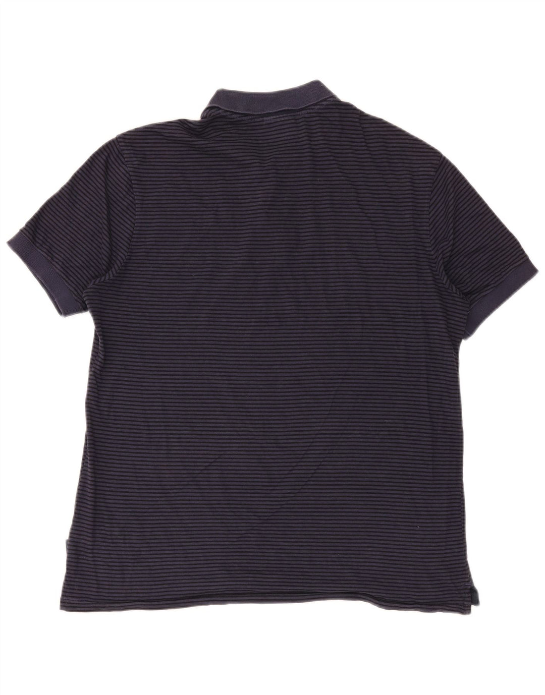 Paul Smith Mens Polo Shirt Large Navy Blue Striped Cotton