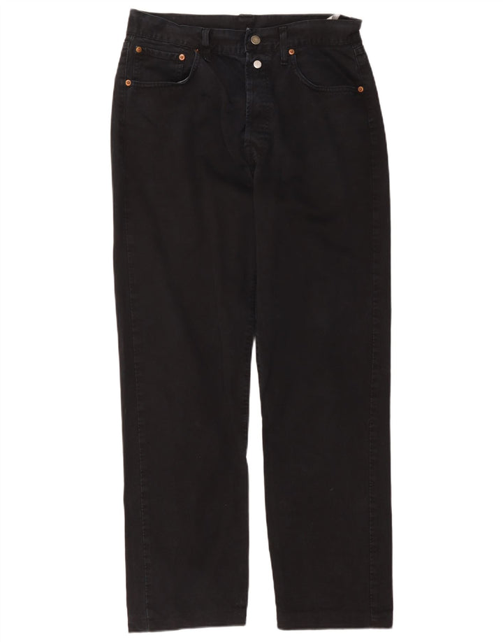 Replay Mens Straight Jeans W33 L32 Black Cotton