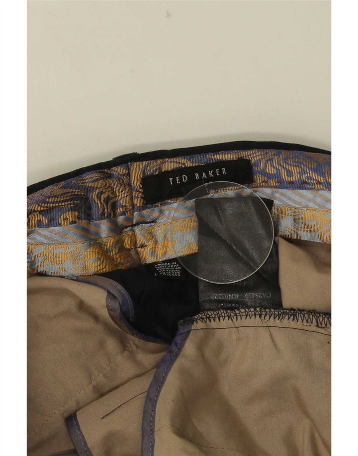 Ted Baker Mens Straight Suit Trousers W34 L30 Black Cotton