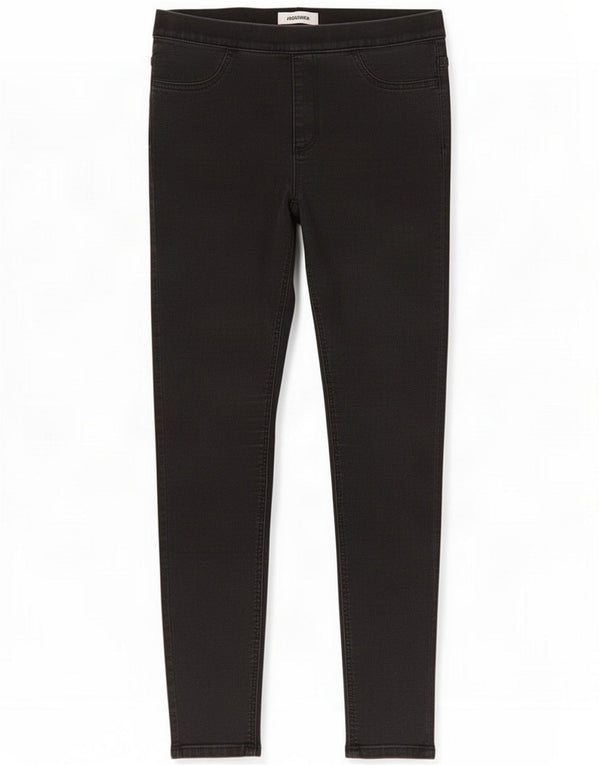 Marks & Spencer Damen Jegging Jeans UK 14 Medium W30 L24 Schwarz Baumwolle