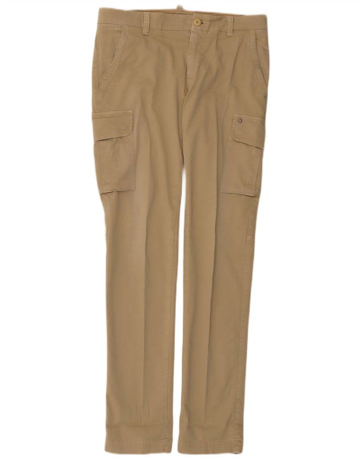 Mason's Womens Slim Cargo Trousers  W32 L33 Beige Cotton