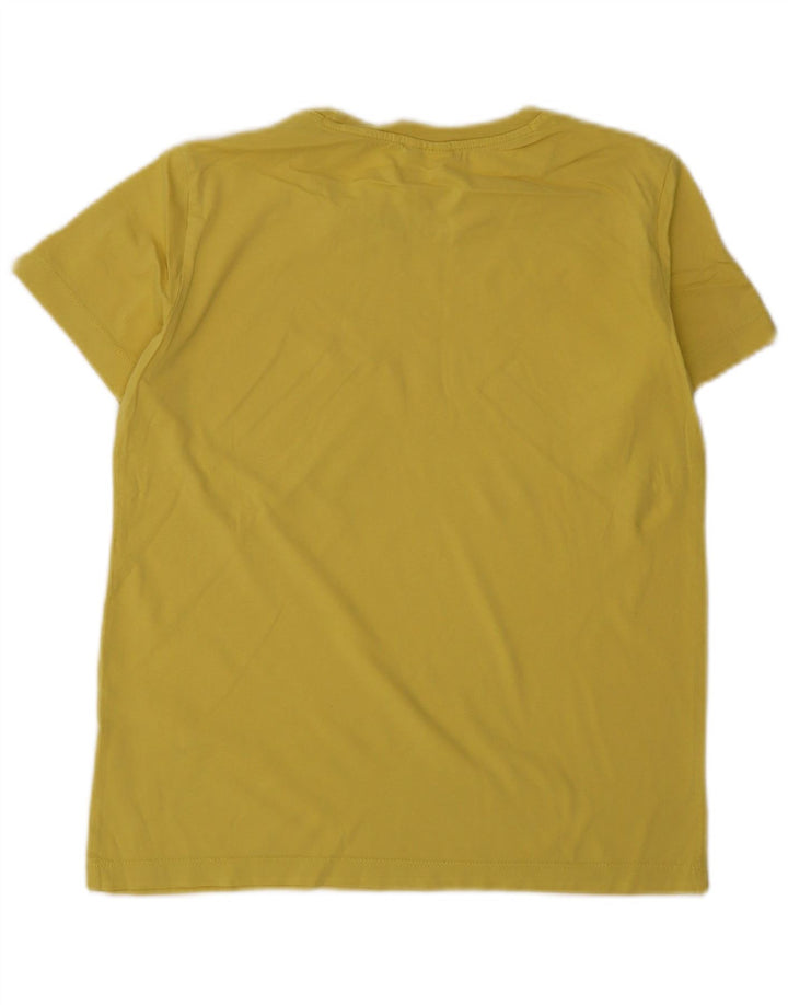 Champion Womens Graphic T-Shirt Top UK 12 Medium Yellow