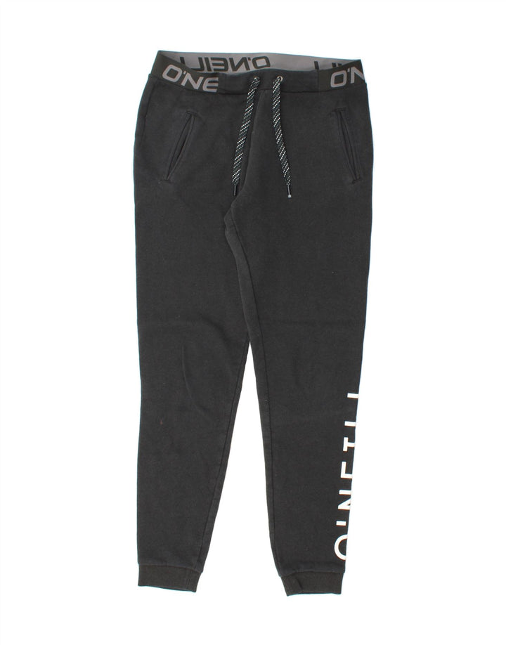 O'NEILL Womens Graphic Tracksuit Trousers Joggers UK 14 Medium  Black Vintage O'Neill and Second-Hand O'Neill from Messina Hembry 