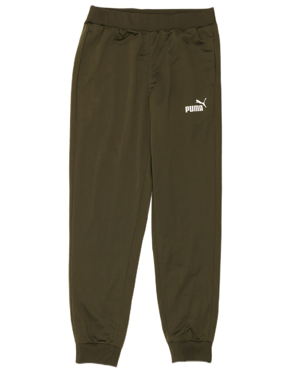 Puma Mens Tracksuit Trousers Joggers Medium Khaki Polyester