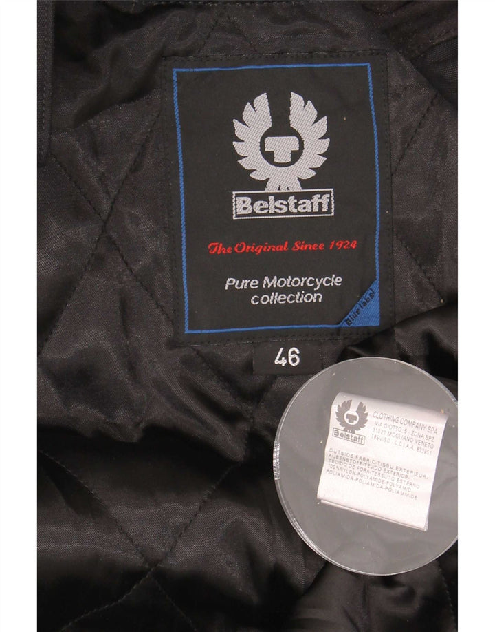 Belstaff Damen Racer Jacke IT 46 Large Schwarz Nylon
