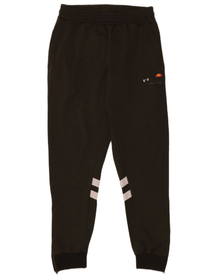 ELLESSE Mens Tracksuit Trousers Joggers Small  Khaki Colourblock Polyester