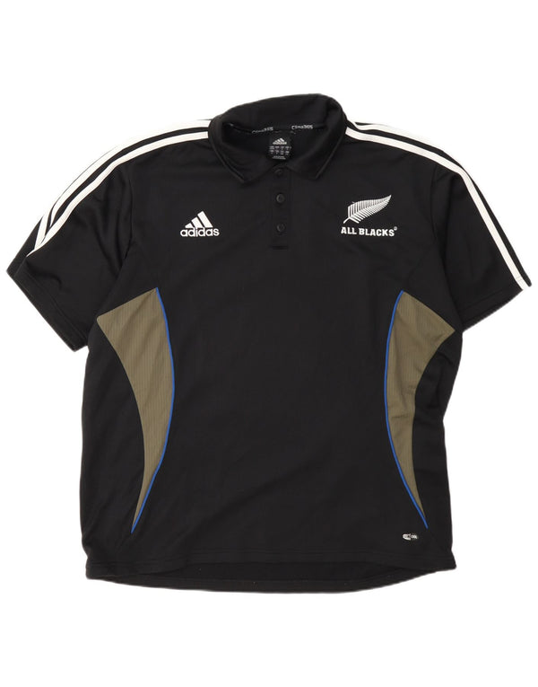 Adidas Polo Clima 365 pour homme UK 44/46 Large Noir Colorblock Polyester