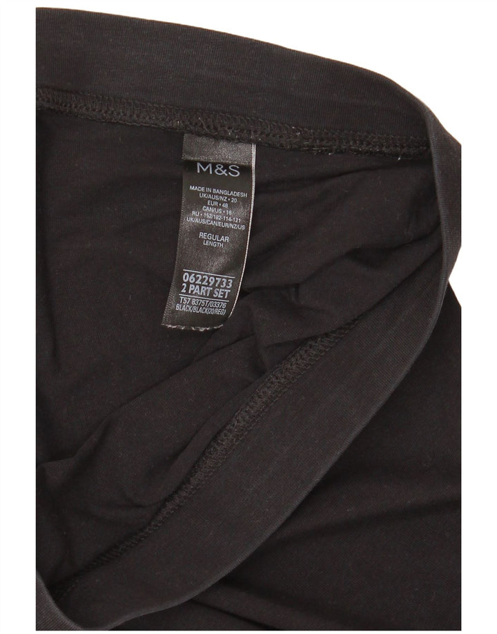 Marks & Spencer Womens Leggings UK 20 2XL Black Cotton