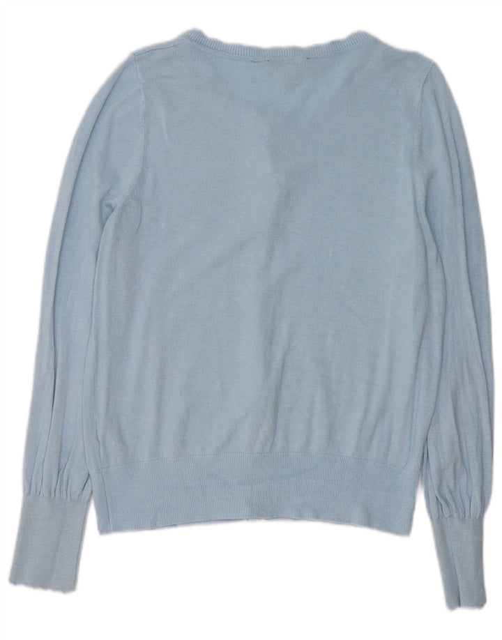 LIPSY Womens Cardigan Sweater UK 12 Medium Blue Viscose
