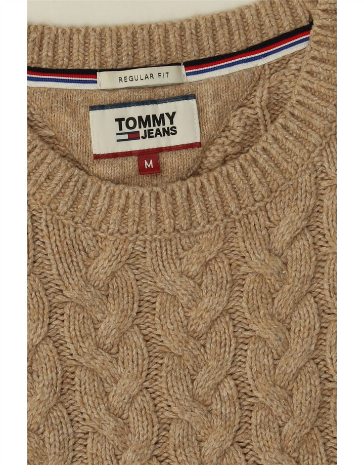 Maglione maglione girocollo da uomo vestibilità regolare Tommy Hilfiger beige medio