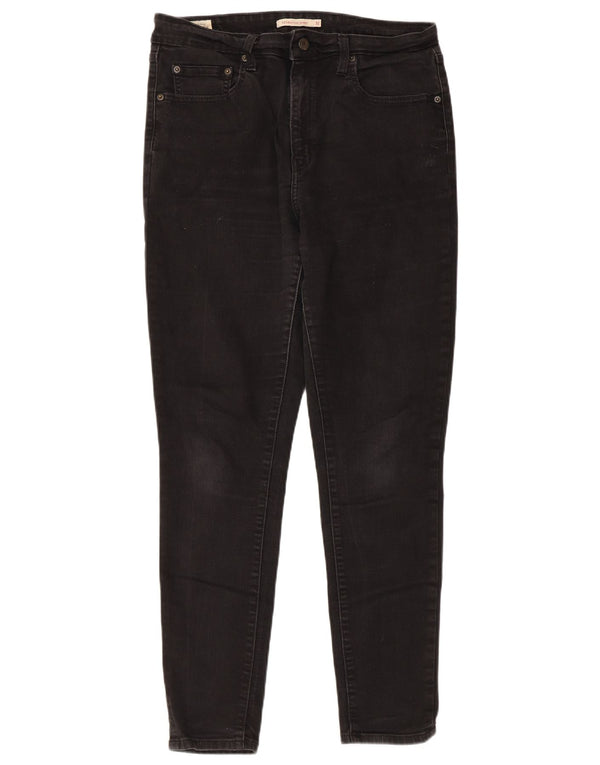 Levi's női 721 magas, vékony farmer W32 L30 fekete pamut