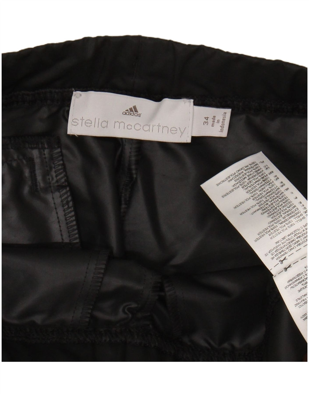 ADIDAS Womens Windbreaker Trousers UK 16 Large  Black Polyester