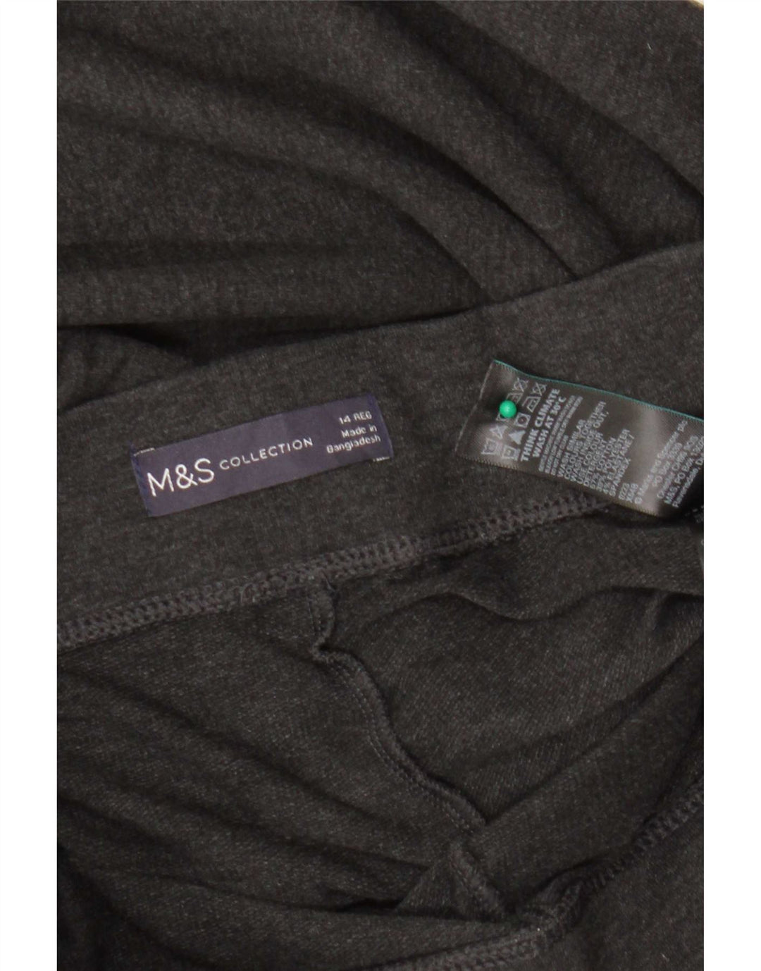 Marks & Spencer Womens Leggings UK 14 Large Grey Cotton