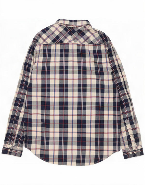 Timberland Chemise coupe régulière pour homme 2XL en coton à carreaux bleu marine
