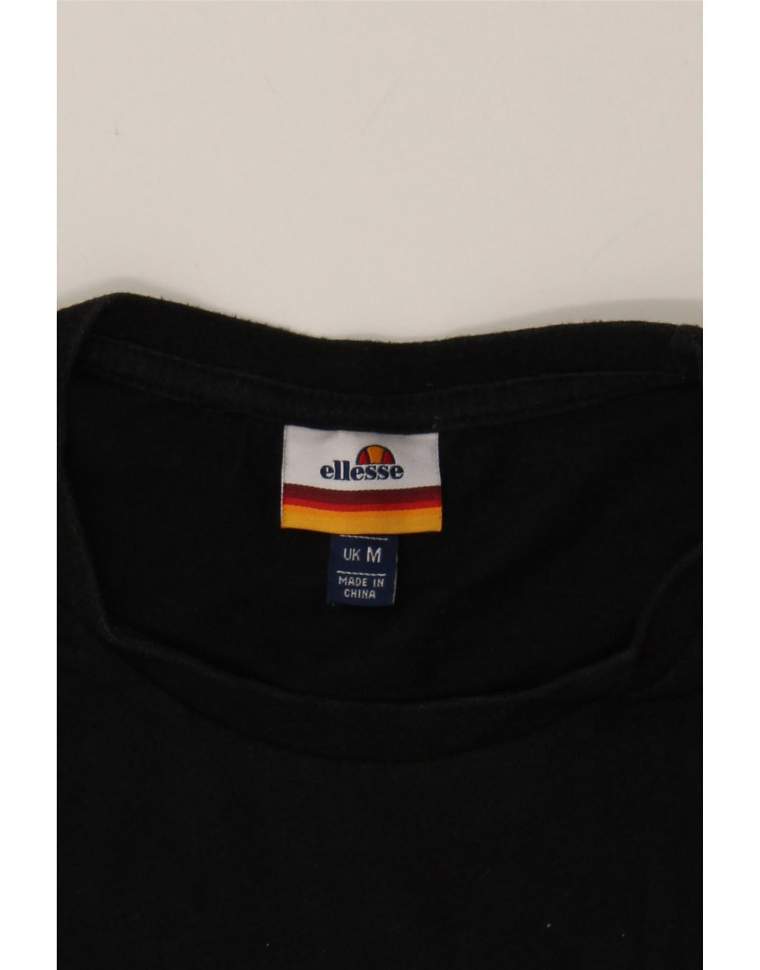 ELLESSE Mens Graphic T-Shirt Top Medium Black Cotton Vintage Ellesse and Second-Hand Ellesse from Messina Hembry 
